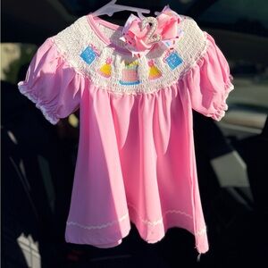 Charming Pink Kids Blouse with Embroidery